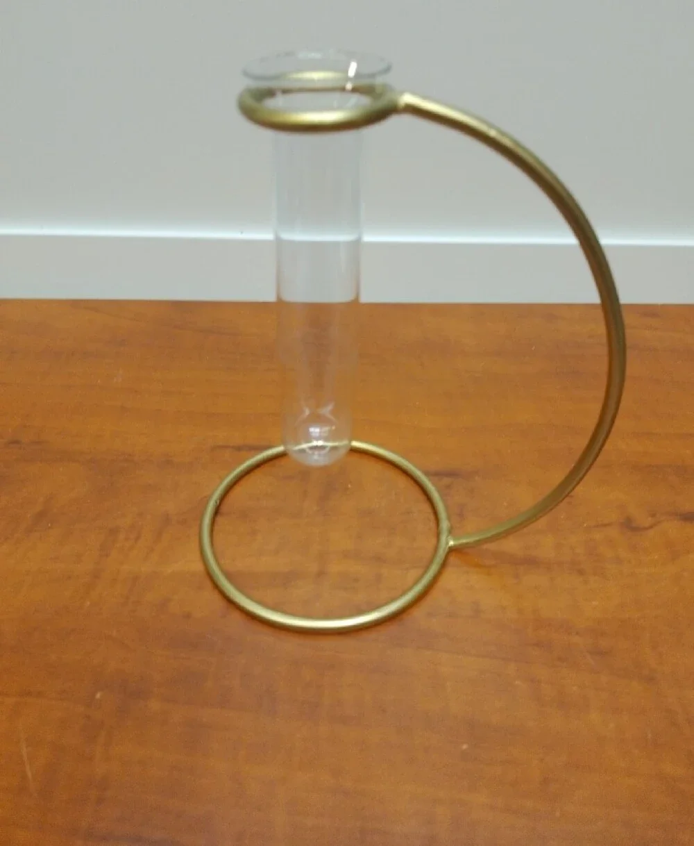 Brass Finish Riviera Propagation Stand, Bud Vase